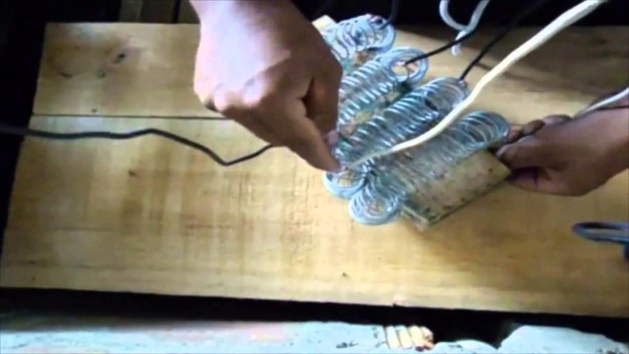 Como hacer una maquina de soldar casera de alambre galvanizado