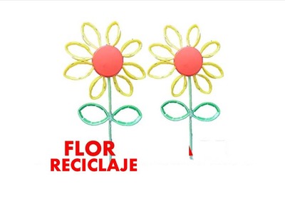 MANUALIDADES -  Como hacer flores con anillos de botellas recicladas - RECICLAJE