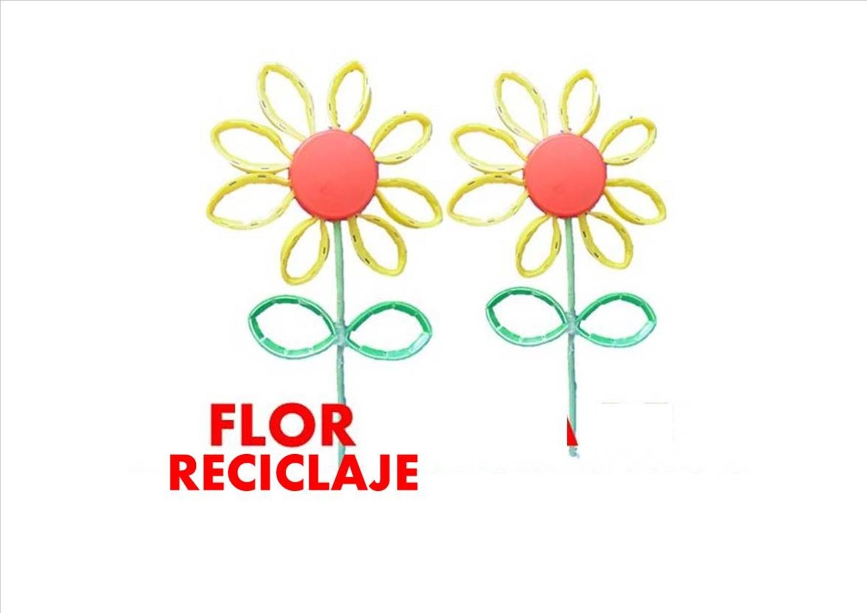 MANUALIDADES -  Como hacer flores con anillos de botellas recicladas - RECICLAJE
