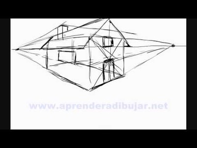 Como dibujar una casa en 3d - Dibujos de casas en perspectiva
