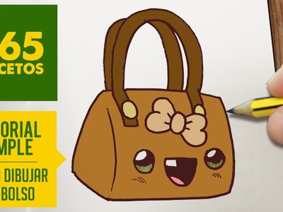 COMO DIBUJAR UN BOLSO KAWAII PASO A PASO - Dibujos kawaii faciles - How to draw a bag