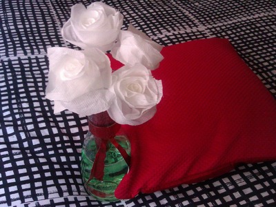 Como hacer una rosa con papel servilleta