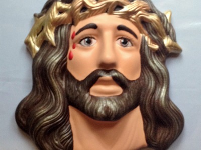 DIY pinta cerámica de rostro de Jesus Cristo painted ceramic face of Jesus Christ