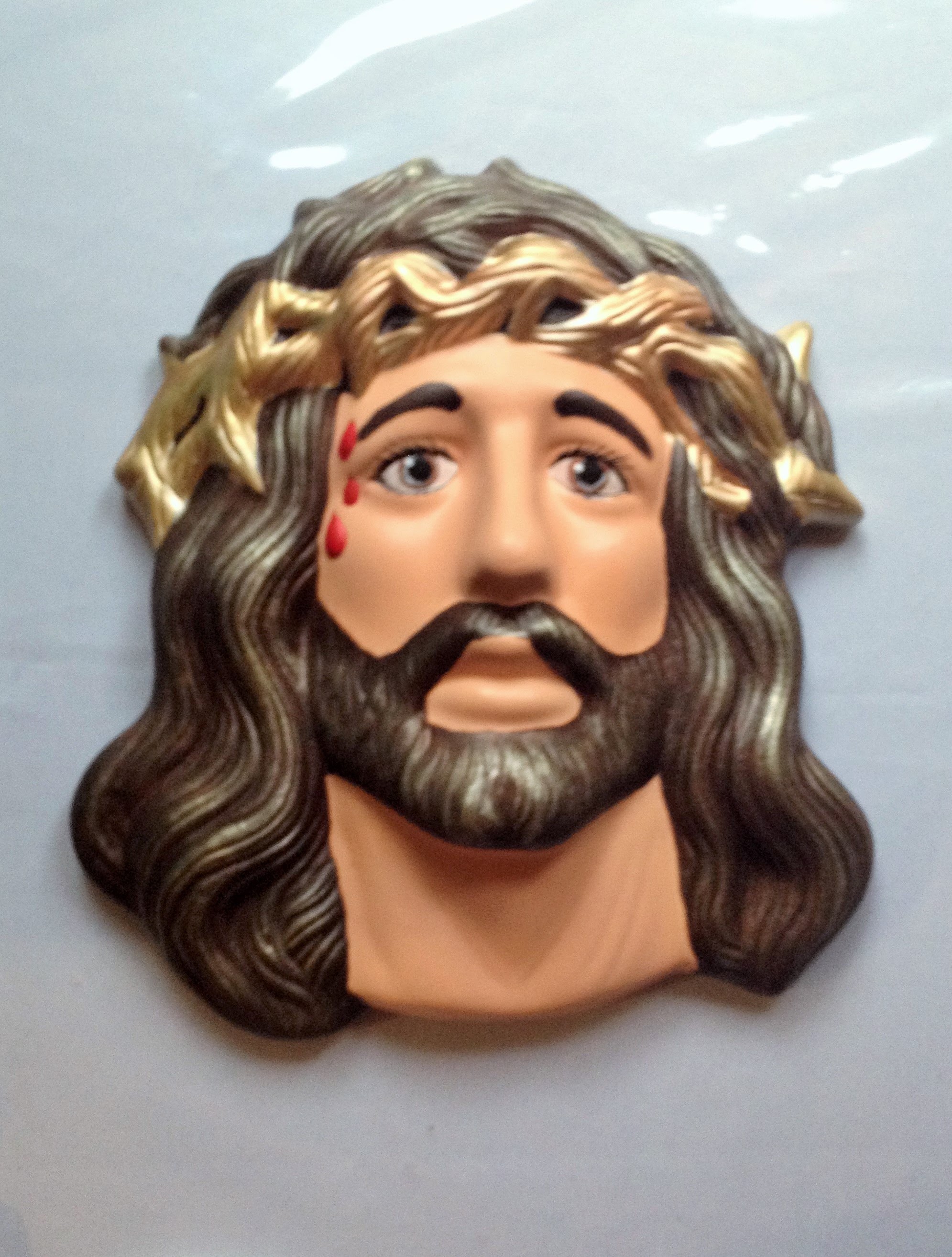 DIY pinta cerámica de rostro de Jesus Cristo painted ceramic face of Jesus Christ