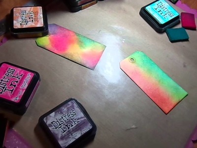 Técnicas usando tintas distress y agua