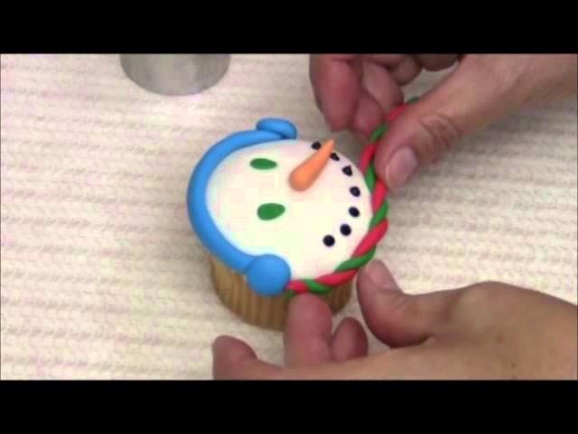 Como Decorar Cupcakes Navideños - Con Fondant - Parte 3