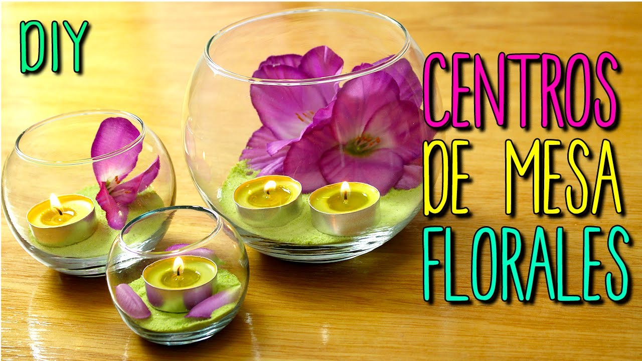 Centros de Mesa con Flores y Velas - Decoración Fácil DIY - en 5 Minutos