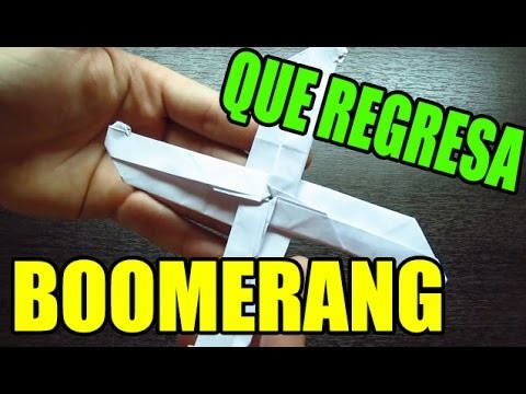 Como hacer un boomerang de papel que regrese de origami (Muy facil)