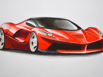 Dibujando carros: cómo dibujar un Ferrari con colores - Arte Diverte.