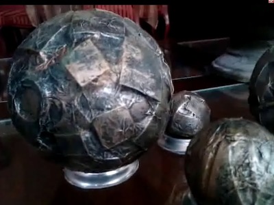 DIY Esferas.Bolas imitación cobre . Faux copper balls