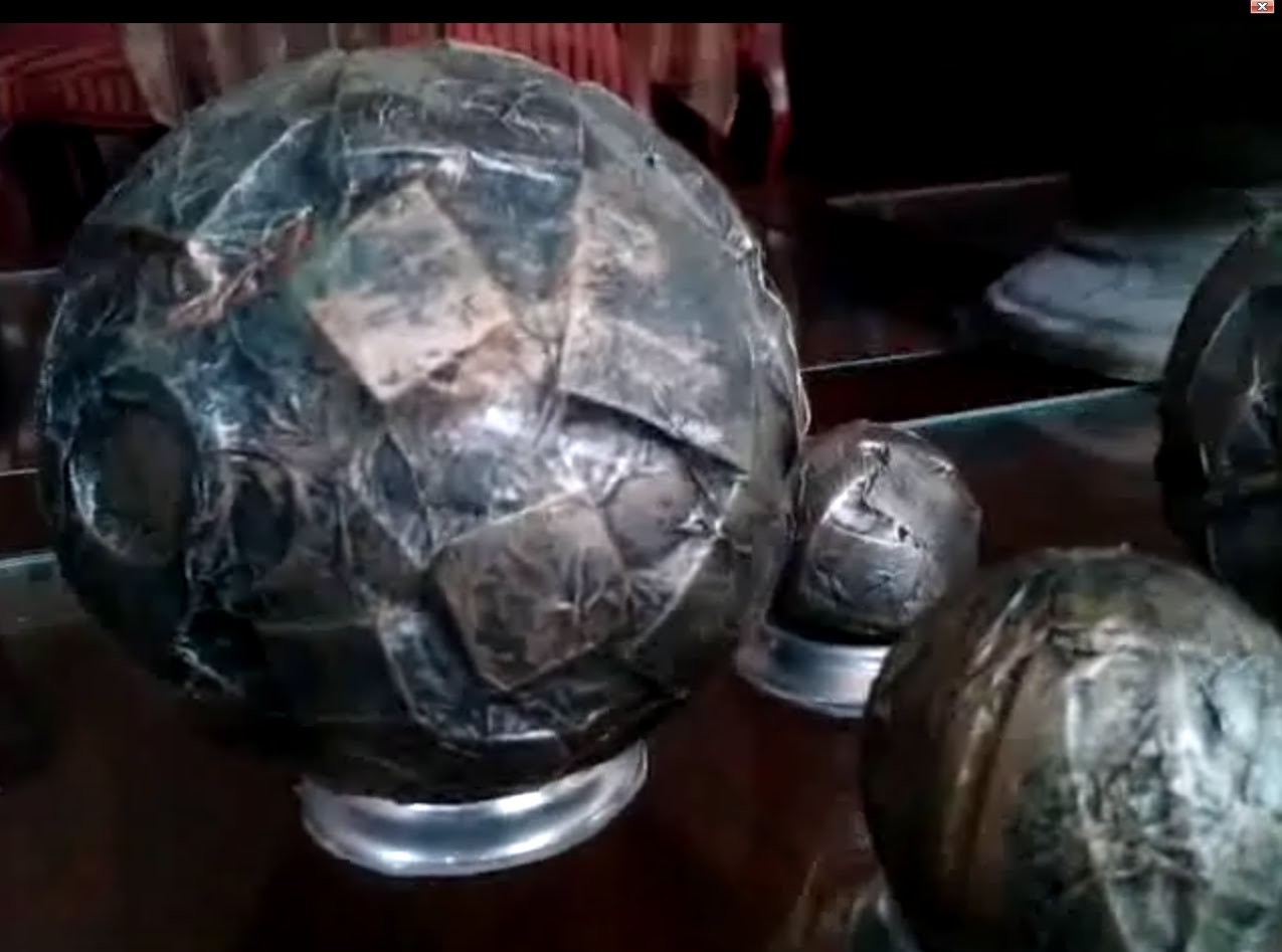 DIY Esferas.Bolas imitación cobre . Faux copper balls