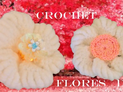 DIY flores blancas hermosas a crochet - white flowers to crochet