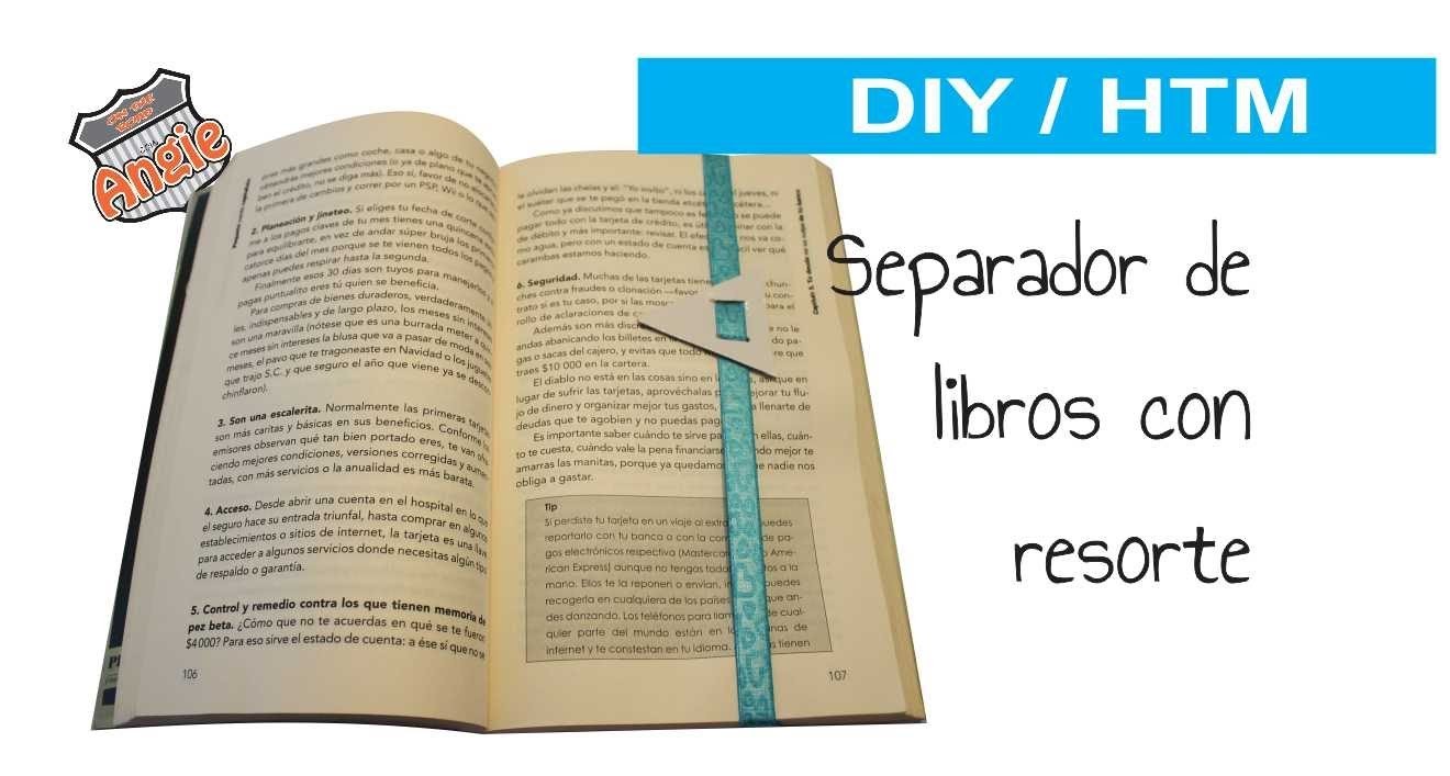 DIY. HTM SEPARADOR DE LIBROS CON RESORTE. BOOKS SEPARATOR WITH ELASTIC