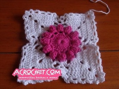 Trabajamos una flor margarita en crochet - base Paso 2