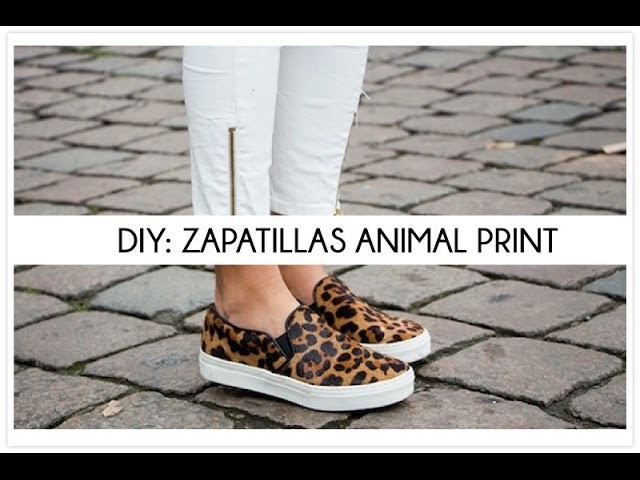 DIY customiza unas zapatillas animal print