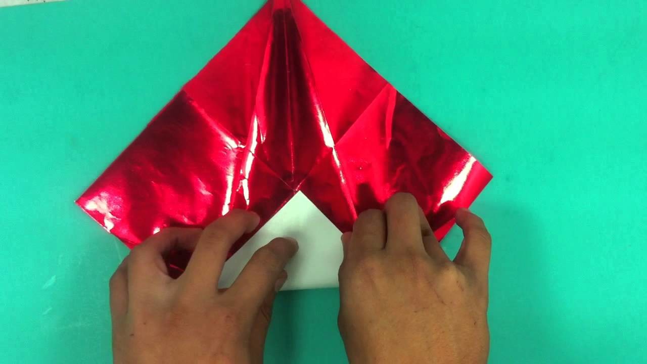 Gorro de Santa Claus de origami - Sombrero de Papá Noel