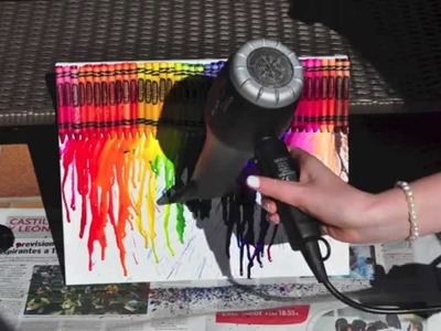 HOW TO: Melted Crayon Art (DIY) En Español