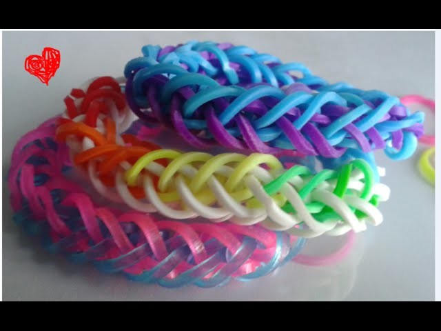 NUEVO French Braid  Monster Tail Bracelet Tutorial como hacer pulseras de ligas