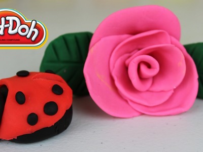 Plastilina Play-Doh  Como Hacer una Rosa y una Catarina |Rose n Lady Bug