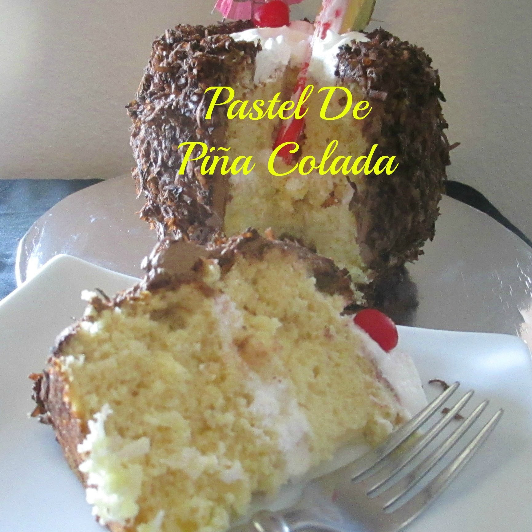Receta Pastel De Piña Colada Delicioso y Muy Fácil!! - Madelin's Cakes