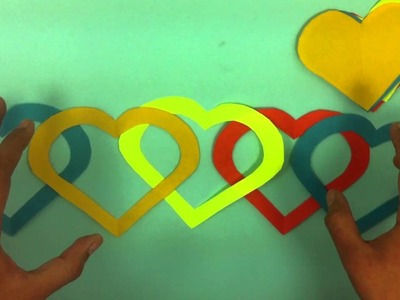 Adorno en forma de corazón de papel - Ideas para San Valentín