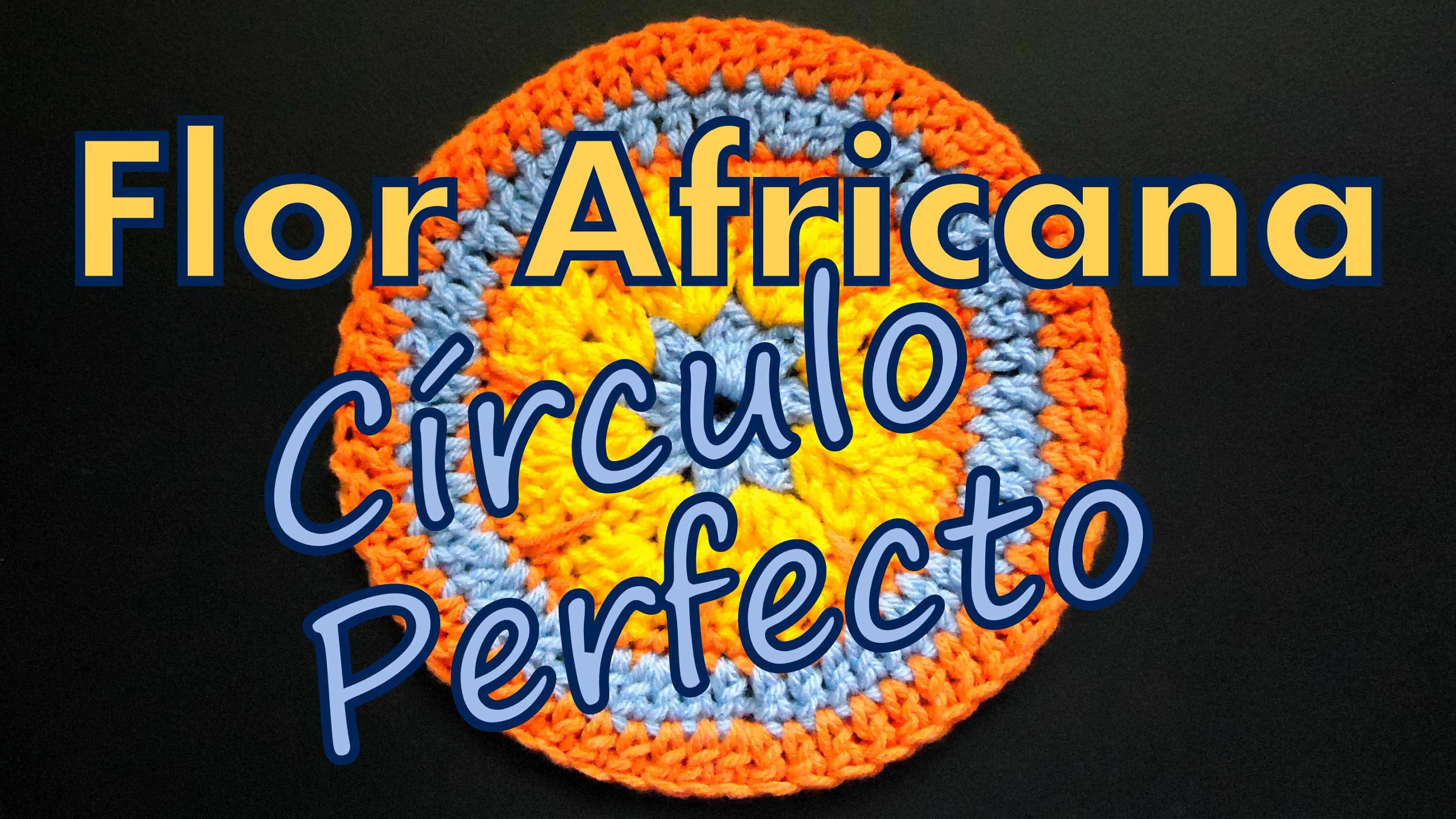 Cómo tejer una flor africana circular (circular african flower) -tejido para zurdos-