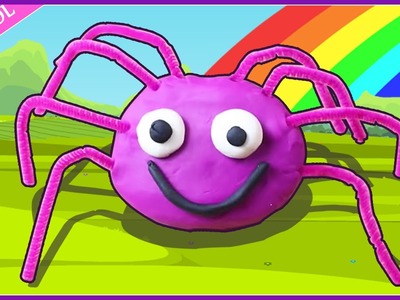 Incy Wincy de Plastilina |  How to Make  Play Doh Spider | Play Doh Creations by Hooplakidz Esapnol