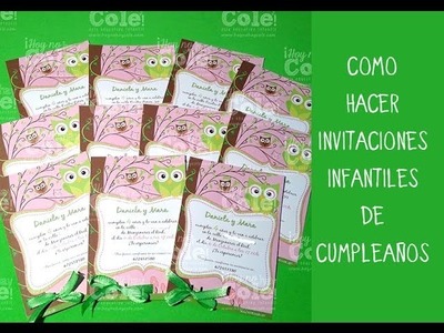 Invitaciones infantiles de cumpleaños