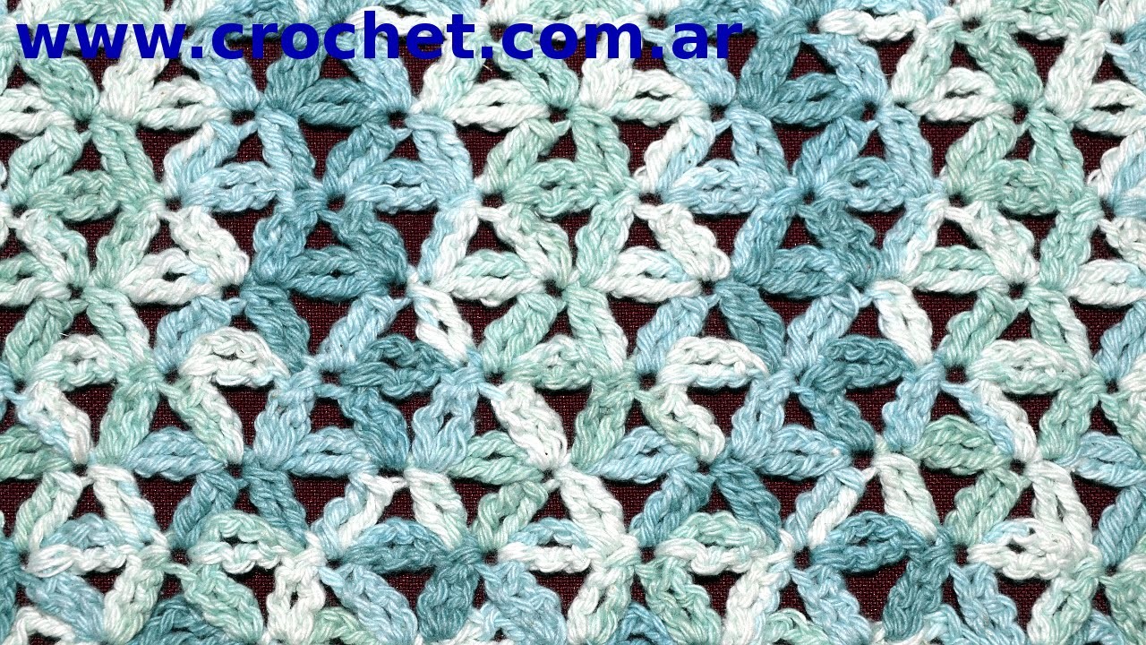 Punto Fantasía N° 49 en tejido crochet tutorial paso a paso.