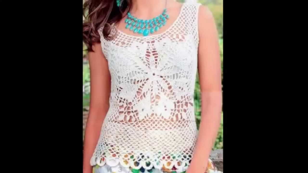 Top Blanco Florezota Tejido a Crochet