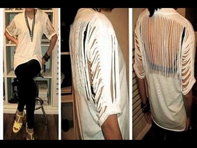 Camisetas y ropa rasgada (rota)