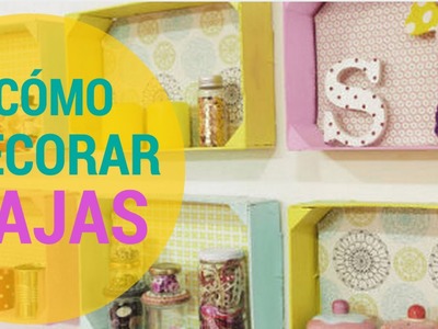 Cómo decorar Cajas de Fruta, Cajas de Madera y Cajas Recicladas con Telas Divinas. . en Español.