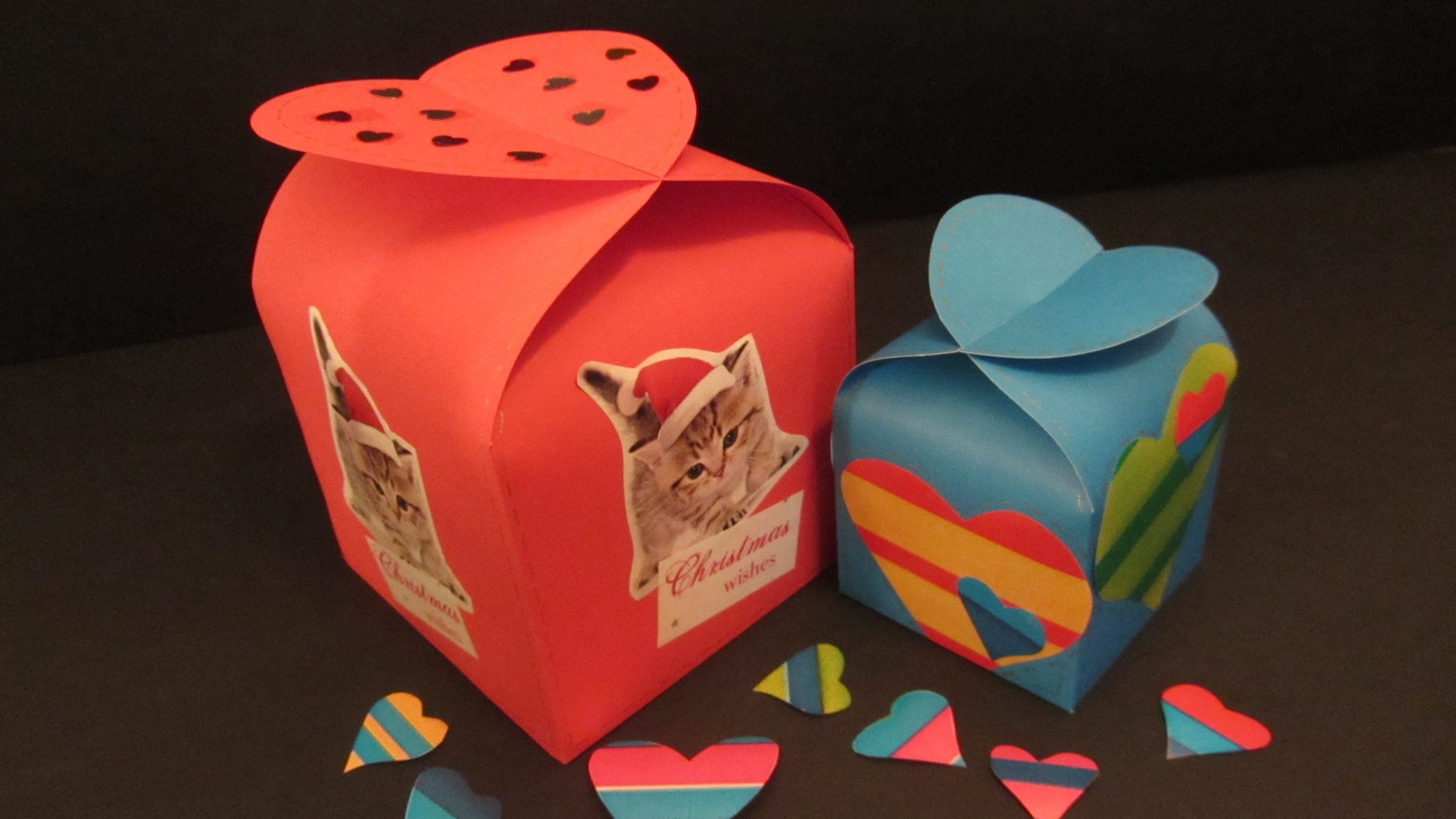 Como hacer una caja corazón (San Valentín). Heart box.
