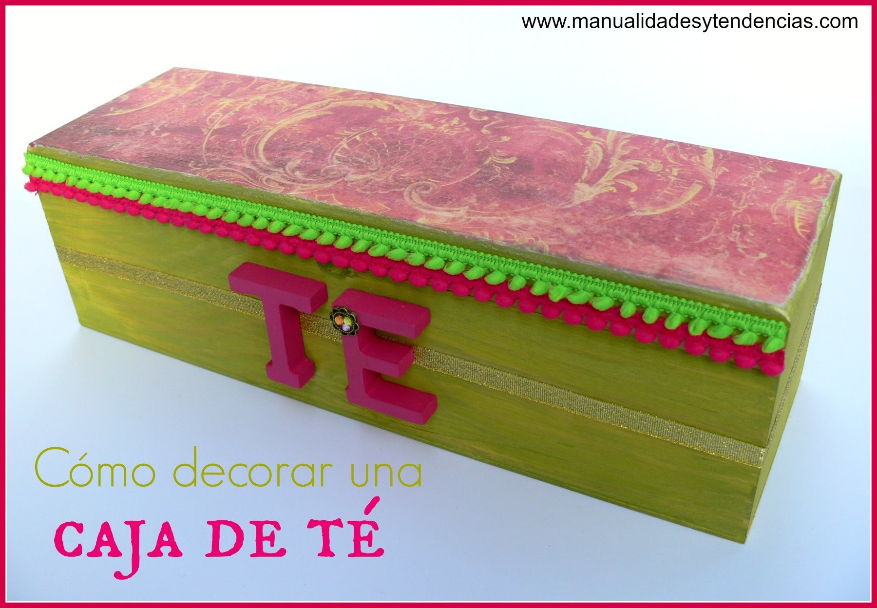 DIY: decorar caja de té.Decorative tea box