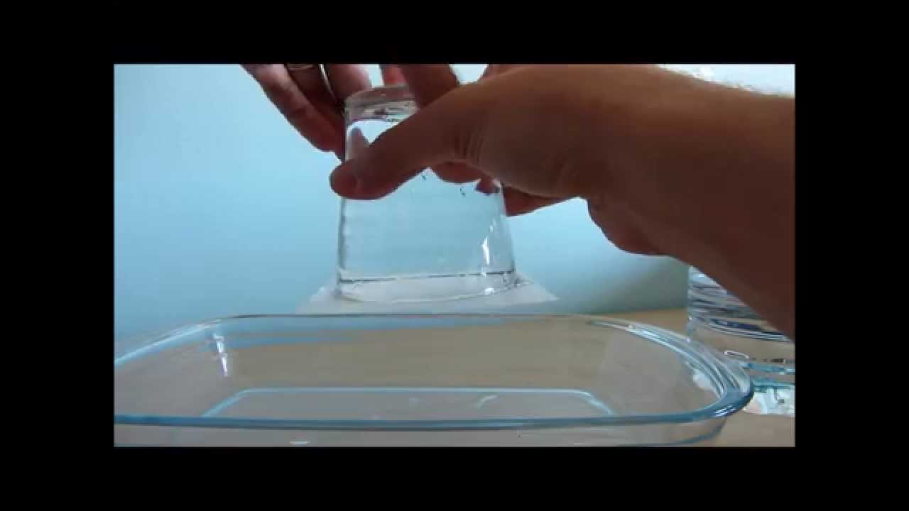 Experimento casero: Agua que no cae (girar un vaso lleno de agua sin que se derrame)
