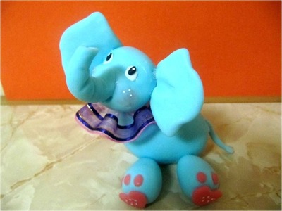 Manualidades elefantito baby de porcelana fría