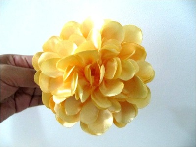 Moños en tela para el cabello  flores francesillas amarillas