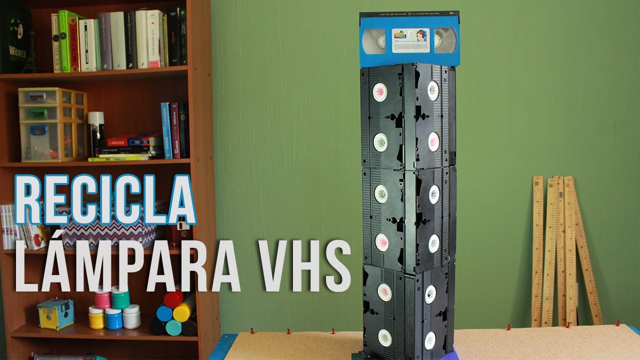 Recicla tus VIDEO CASETTE (VHS) en una LAMPARA RETRO ¡INCREIBLE!