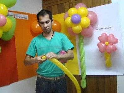 Www.fiestaexpress.net Como hacer una Flor con globos