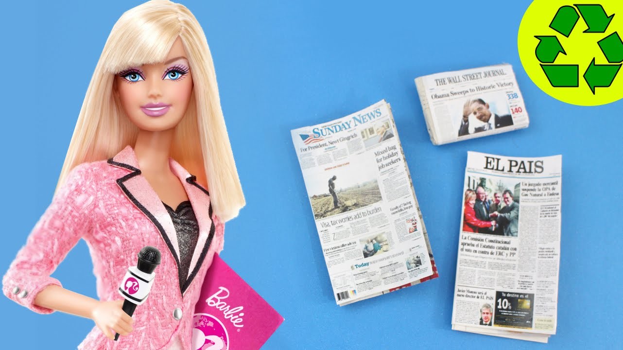 Cómo hacer periódicos  para tus muñecas - Manualidades para muñecas