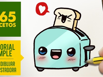 COMO DIBUJAR UNA TOSTADORA KAWAII PASO A PASO - Dibujos kawaii faciles - How to draw a una toaster