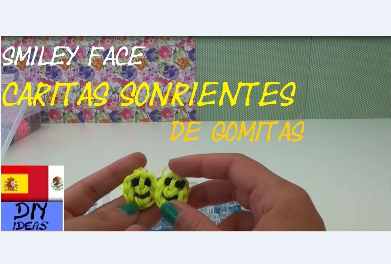 CÓMO HACER CARITAS FELICES - SONRIENTES CON GOMITAS - SMILEY HAPPY FACE - TUTORIAL EN ESPAÑOL - DIY