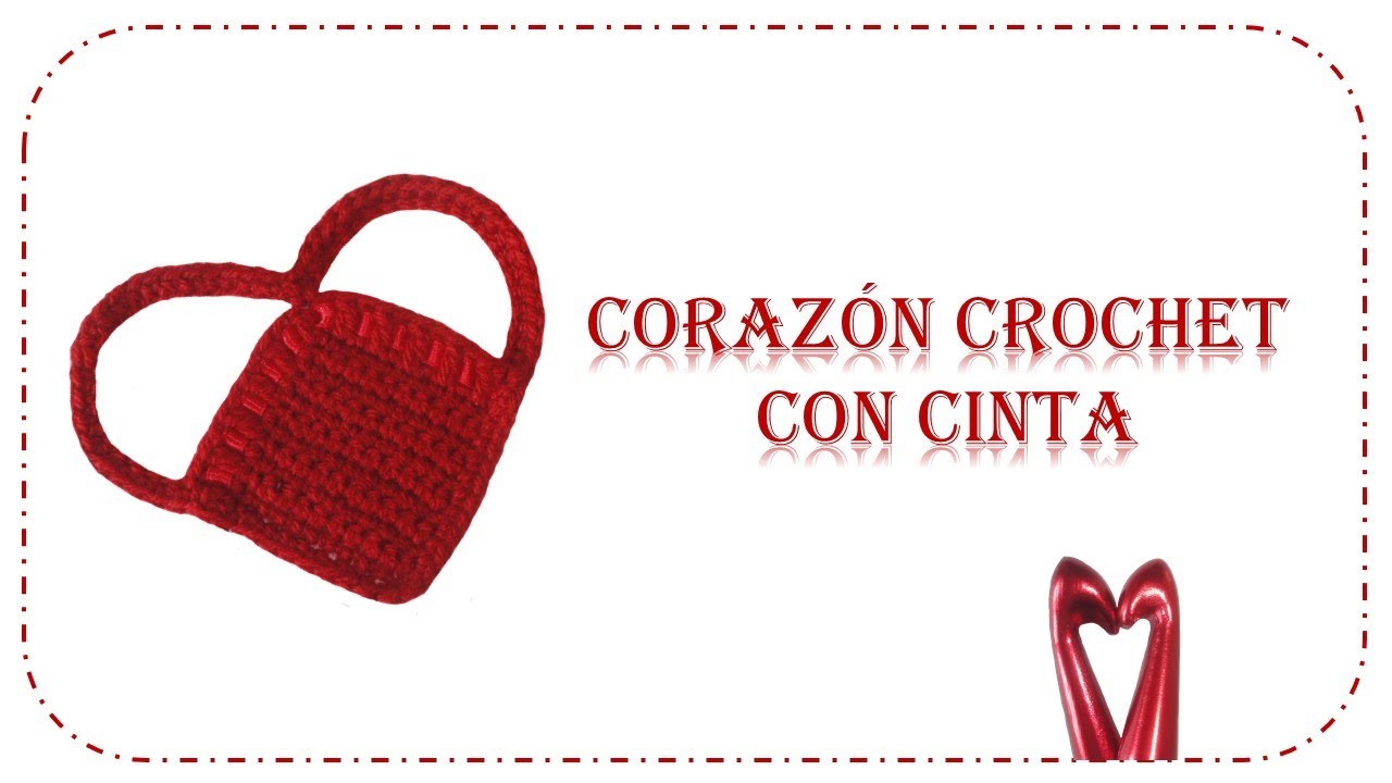 Corazón con cinta crochet (ganchillo)