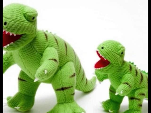 Dinosaurio Verde T Rex a Crochet Juguete Para Niños