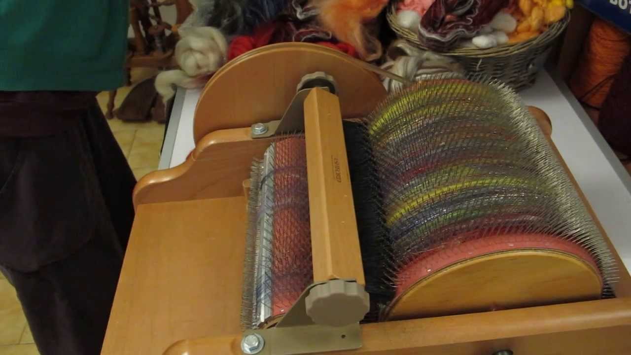 Cardar lana con Drum Carder