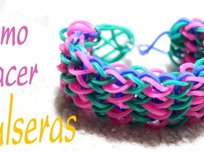 Como hacer pulseras de goma - pulseras de goma rainbow - bracelets