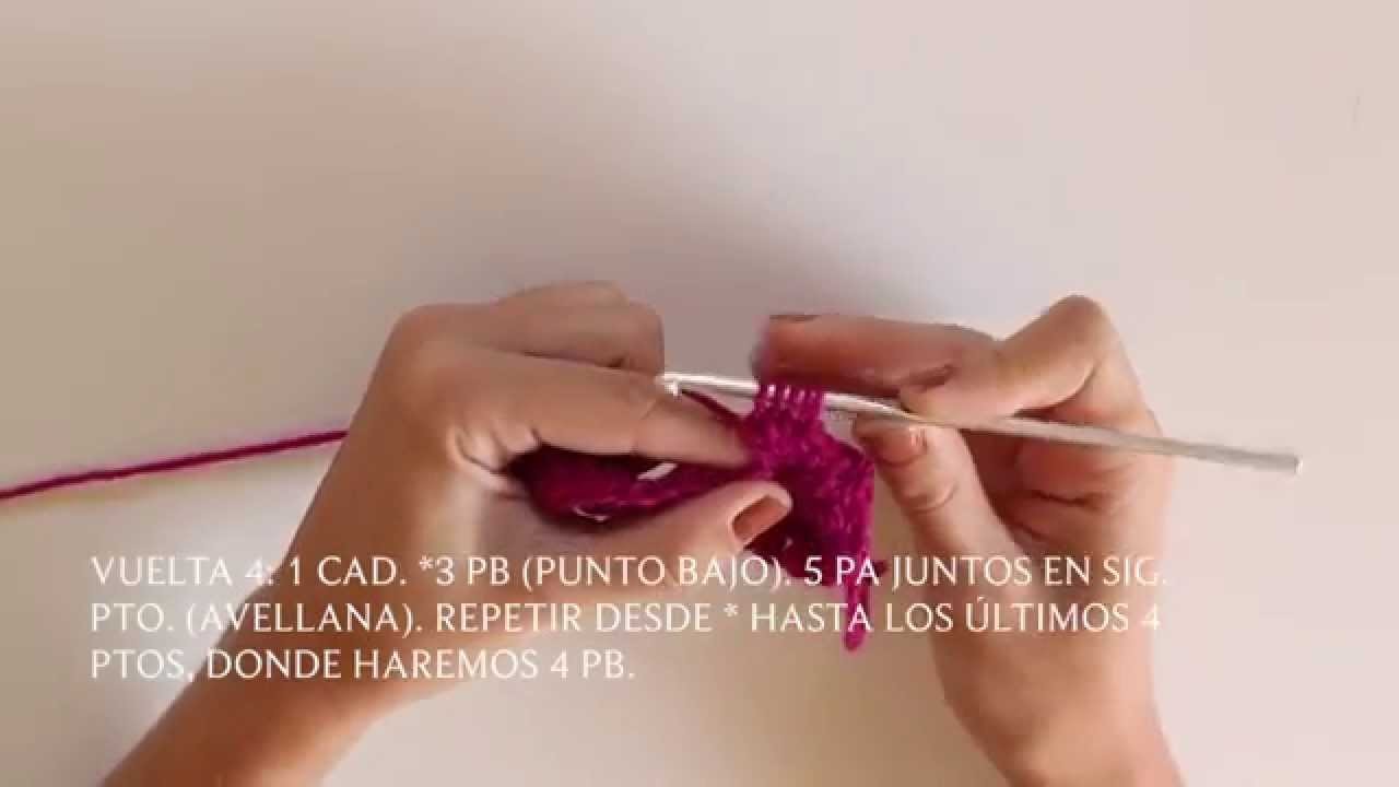 Cómo hacer punto Avellana en Crochet (bolitas)