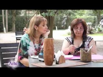 Cómo imitar corteza de árbol con pintura acrilica y cola