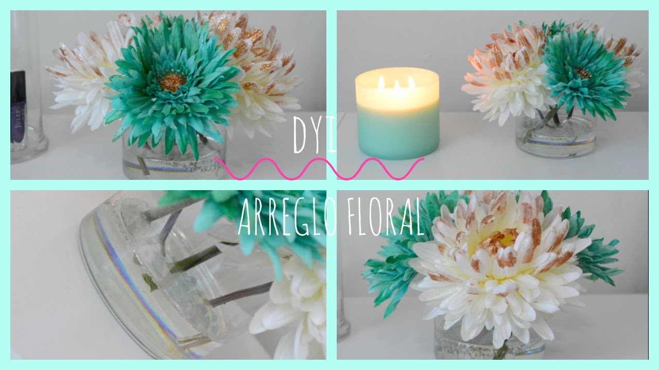 Decora Conmigo ♡ | DIY Arreglo Floral con Agua de Acrilico