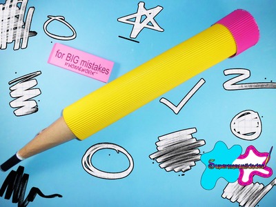 Haz un gran lápiz con papel corrugado para guardar tus cosas ✎SUPERMANUALIDADES✎